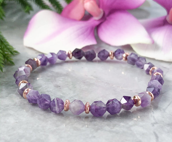 Amethyst Bracelet for Women – Genuine, Double-Row Purple Amethyst Jewe –  Jewelexcess